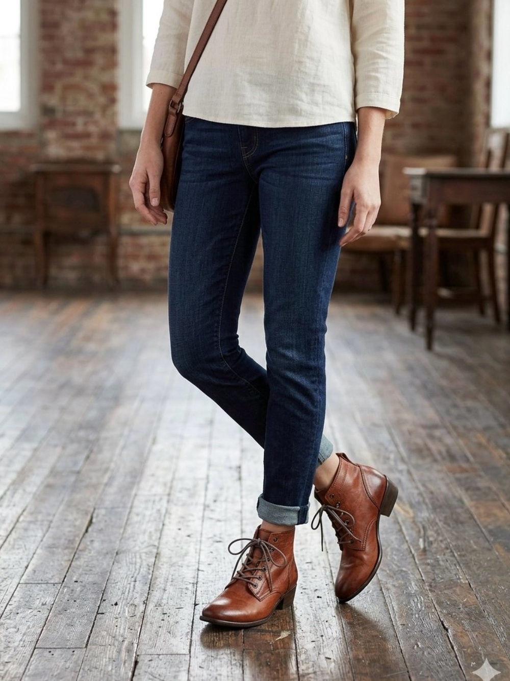 NWOT Frye Carson Leather Lace Up Boots Cognac Size 8.5